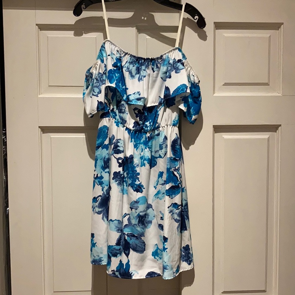 Boutique Floral Off the Shoulder Dress